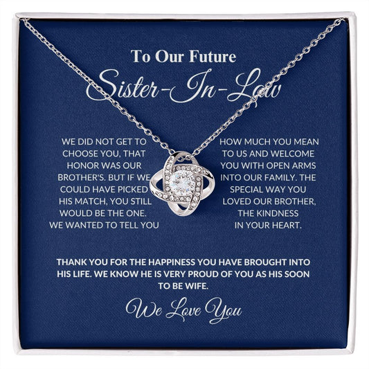 To Our Future Sister-In-Law - The One - Love Knot Necklace