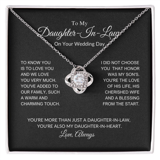 Daughter-In-Law - On Your Wedding Day - Love Knot Necklace