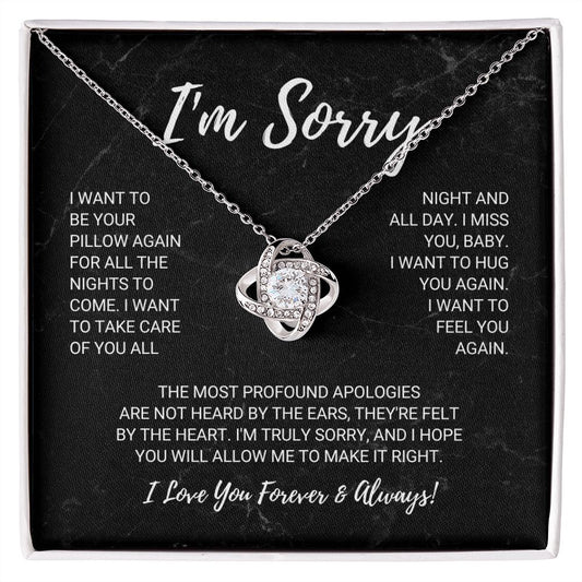 I'm Sorry - Love Knot Necklace