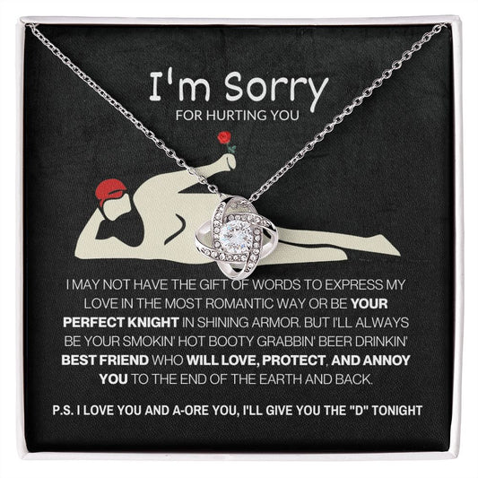 I'm Sorry - Love Knot Necklace