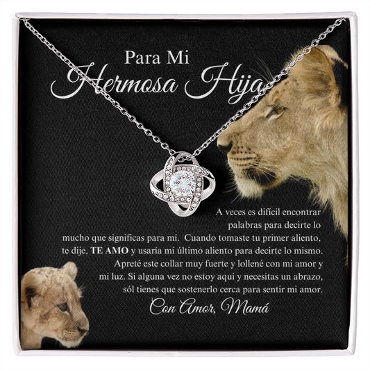 Para Mi Hermosa Hija - Sentir Mi Amor - Love Knot Necklace