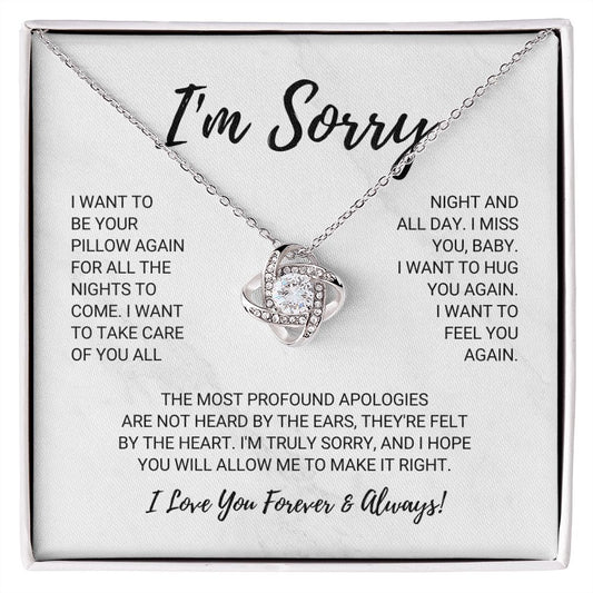 I'm Sorry - Love Knot Necklace