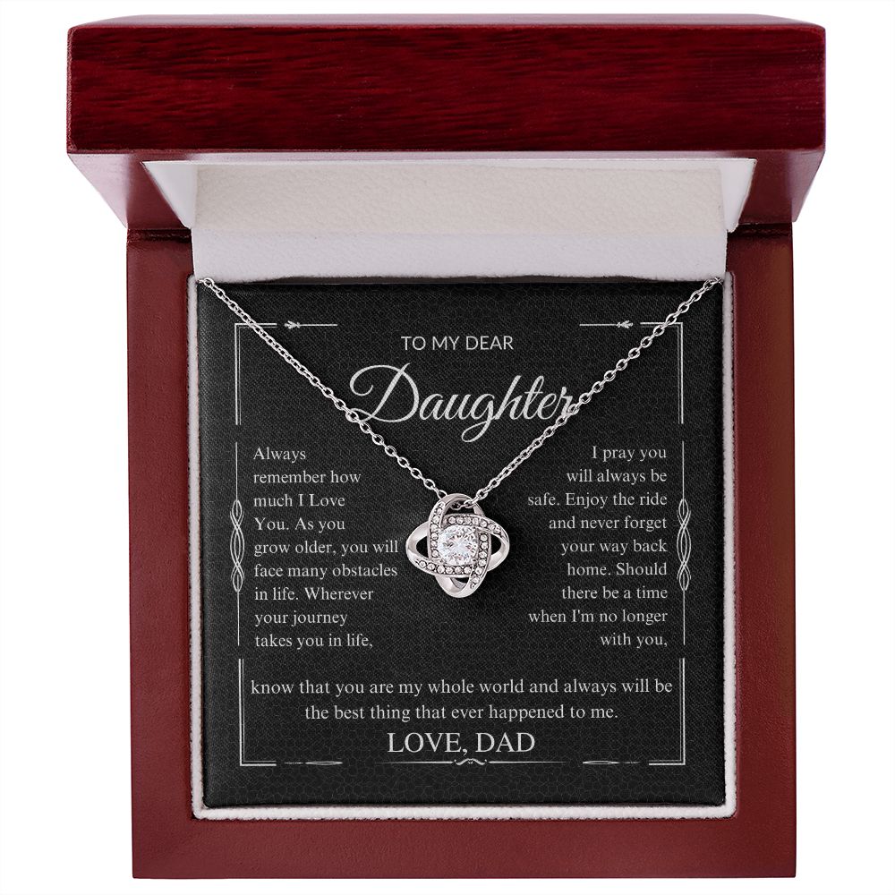 To My Dear Daughter - The Best Thing - Love Knot Necklace DL006