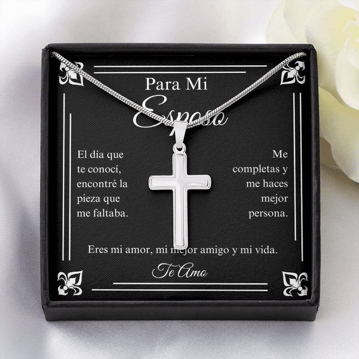 Para Mi Esposo - Pieza Que Faltaba - Artisan Cross Necklace