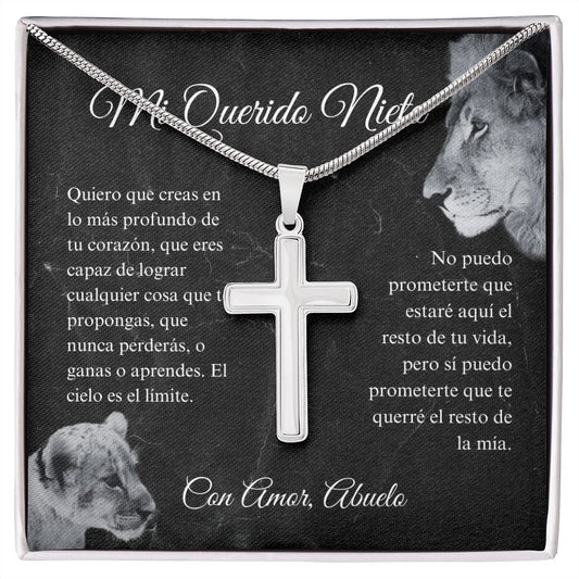 Mi Querido Nieto - Cielo Es El Límite - Artisan Cross Necklace