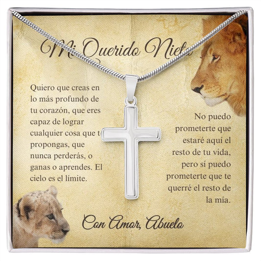 Mi Querido Nieto - Cielo Es El Límite - Artisan Cross Necklace