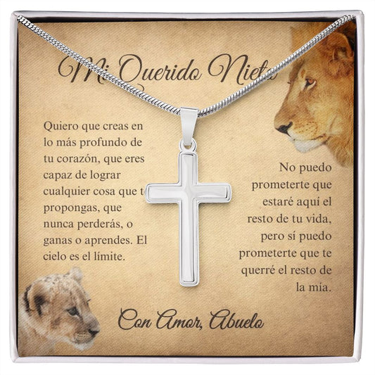 Mi Querido Nieto - Cielo Es El Límite - Artisan Cross Necklace