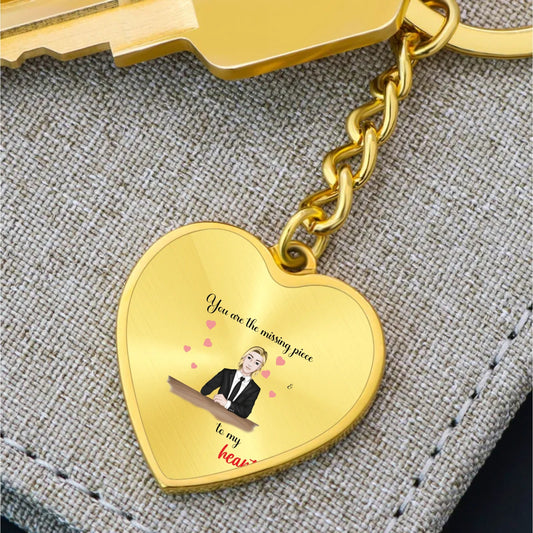 Graphic Heart Keychain